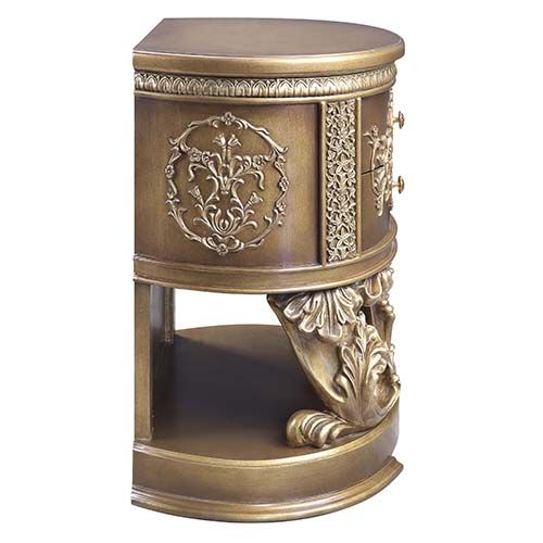 ACME Constantine Brown & Gold Finish Nightstand Model BD00472 - MONAVILLA