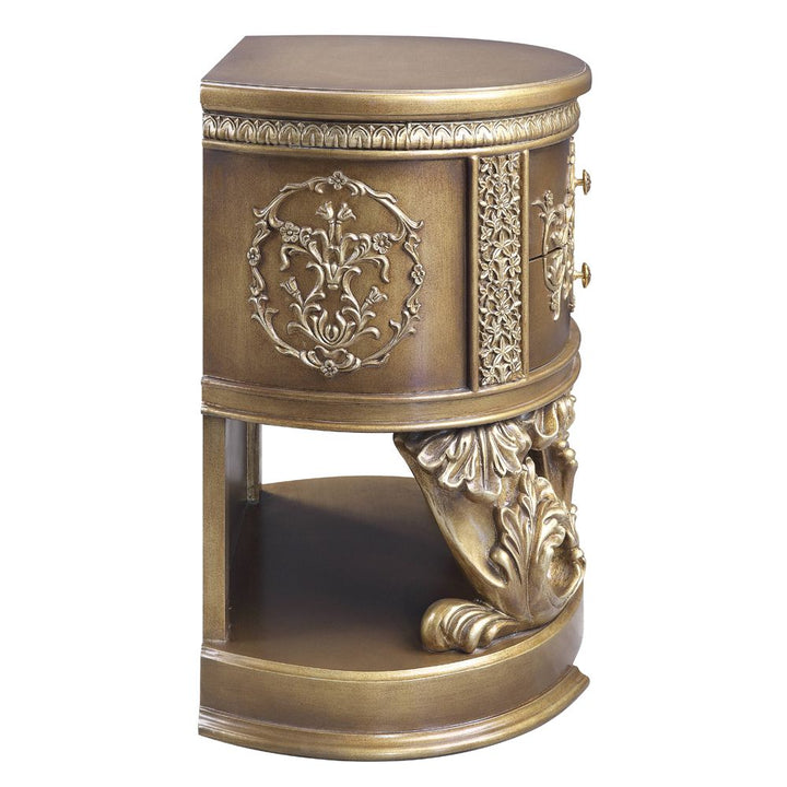 ACME Constantine Brown & Gold Finish Nightstand Model BD00472 - MONAVILLA