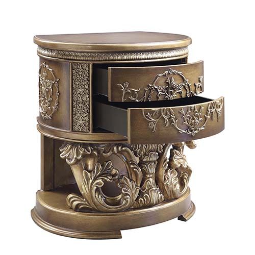 ACME Constantine Brown & Gold Finish Nightstand Model BD00472 - MONAVILLA