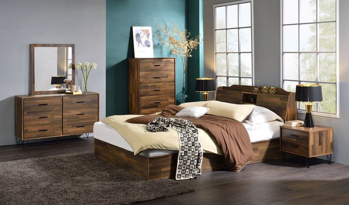 ACME Hestia Walnut Finish Queen Bed Model BD00542Q - MONAVILLA