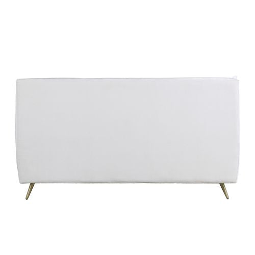 ACME Doris Vntage White Top Grain Leather Bed Model BD00565 - MONAVILLA