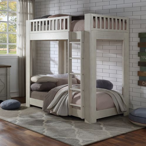 ACME Cedro Weathered White Finish Bunk Bed Model BD00612 - MONAVILLA