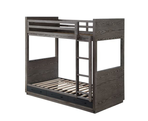 ACME Estevon Gray Oak Finish Bunk Bed Model BD00613 - MONAVILLA