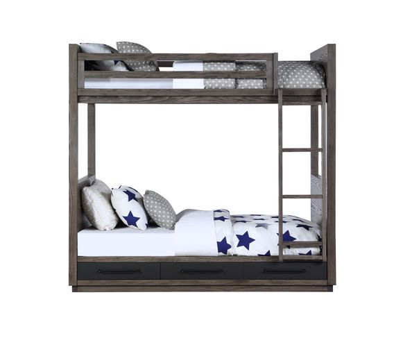 ACME Estevon Gray Oak Finish Bunk Bed Model BD00613 - MONAVILLA