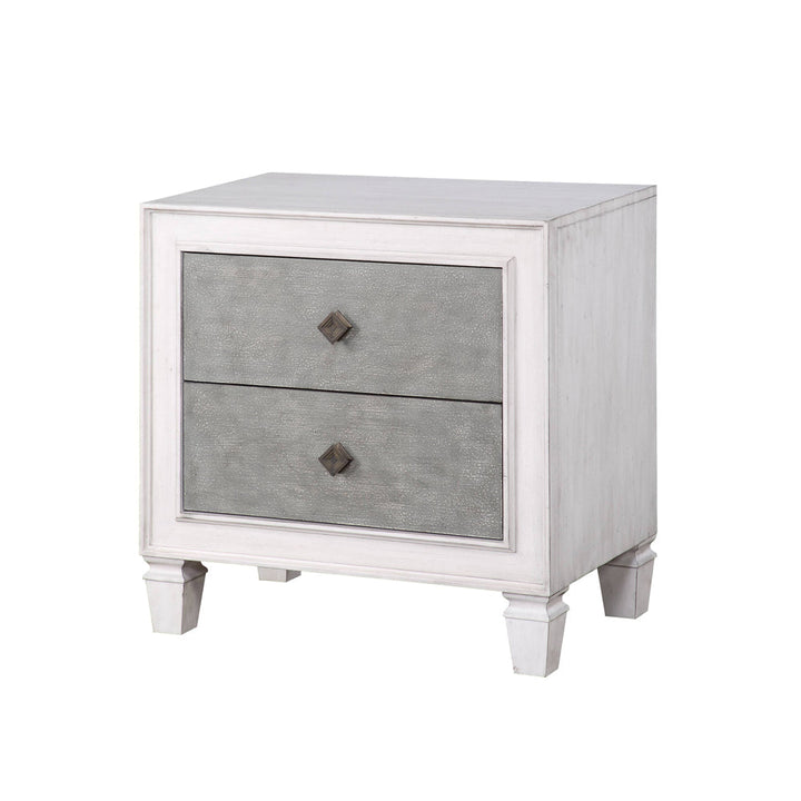 ACME Katia Rustic Gray & White Finish Nightstand Model BD00661 - MONAVILLA