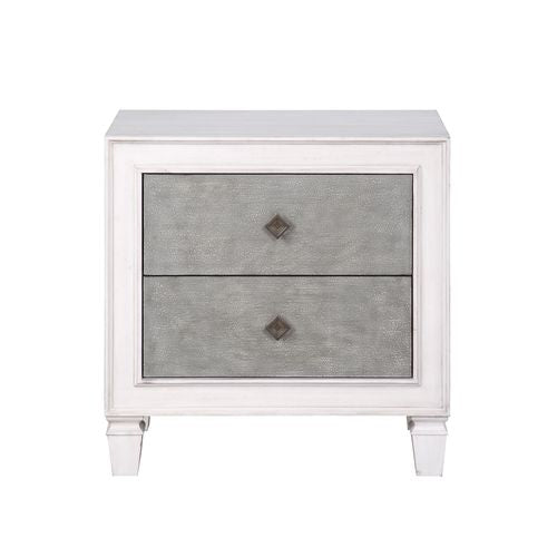 ACME Katia Rustic Gray & White Finish Nightstand Model BD00661 - MONAVILLA