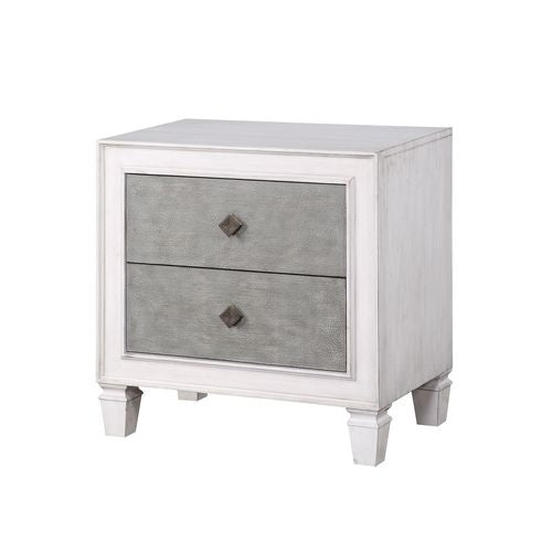 ACME Katia Rustic Gray & White Finish Nightstand Model BD00661 - MONAVILLA