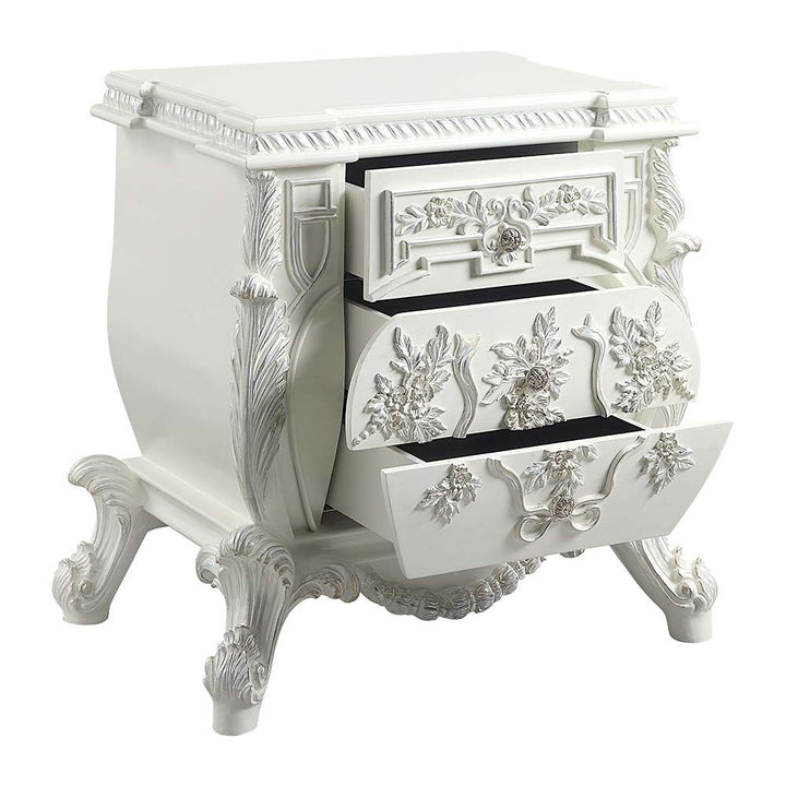 ACME Vanaheim Antique White Finish Nightstand Model BD00672 - MONAVILLA