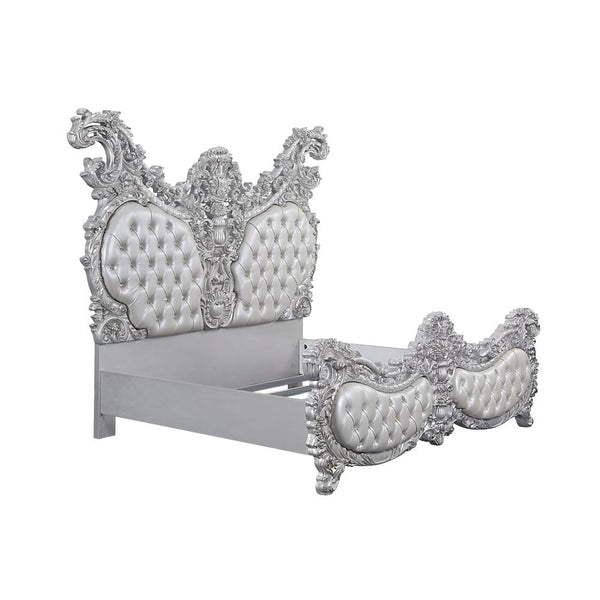 ACME Valkyrie PU, Light Gold & Gray Finish Eastern King Bed Model BD00683EK - MONAVILLA