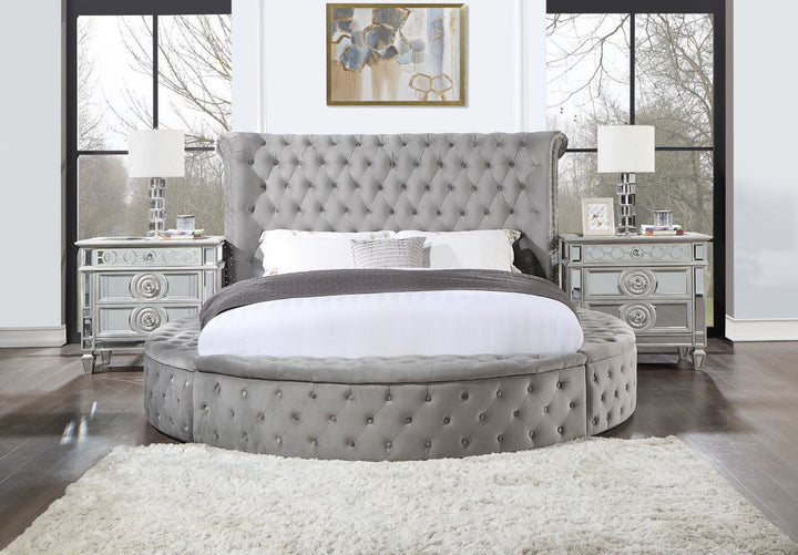 ACME Gaiva Gray Velvet Bed Model BD00967 - MONAVILLA