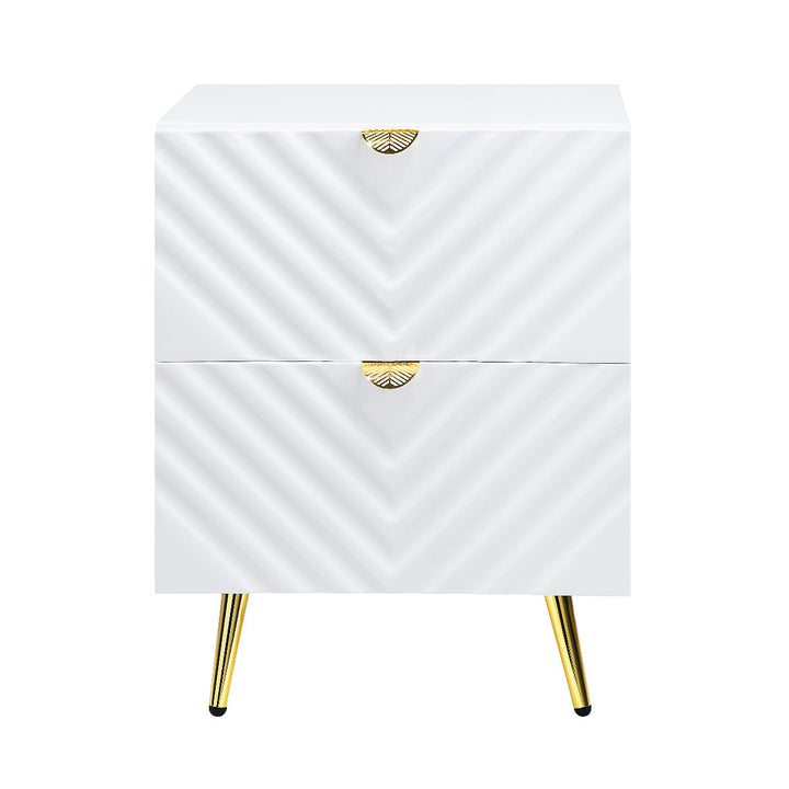 ACME Gaines White High Gloss Finish Nightstand Model BD01035 - MONAVILLA