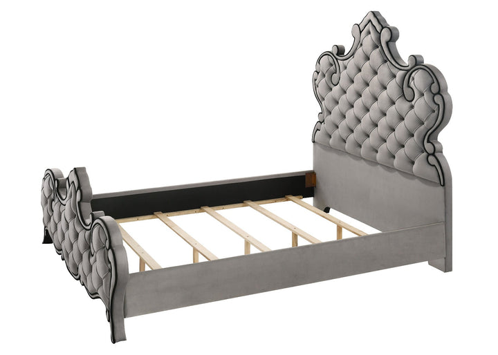 ACME Perine Gray Velvet Bed Model BD01062 - MONAVILLA