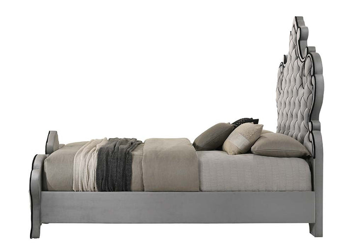 ACME Perine Gray Velvet Bed Model BD01062 - MONAVILLA