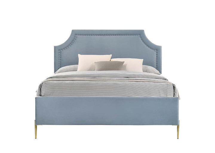 ACME Milla Light Blue Velvet Queen Bed Model BD01181Q - MONAVILLA