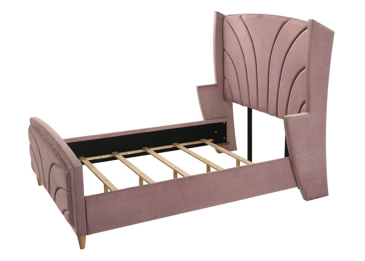 ACME Salonia Pink Velvet Bed Model BD01183 - MONAVILLA