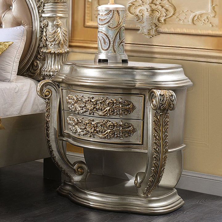 ACME Danae Champagne & Gold Finish Nightstand Model BD01235 - MONAVILLA