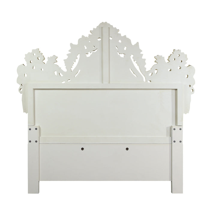 ACME Adara White PU & Antique White Finish Bed Model BD01248 - MONAVILLA