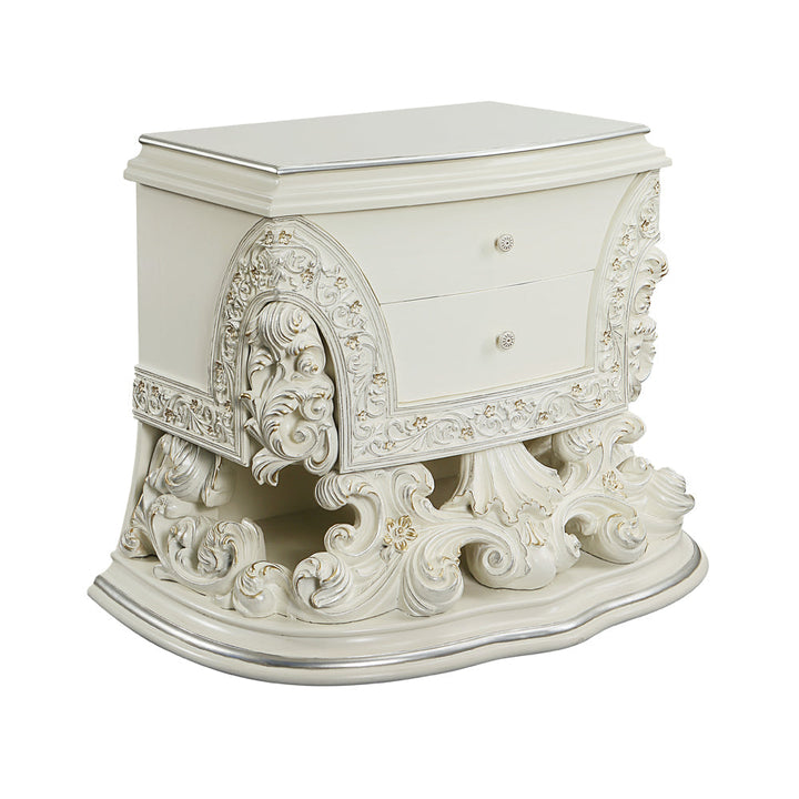 ACME Adara Antique White Finish Nightstand Model BD01249 - MONAVILLA