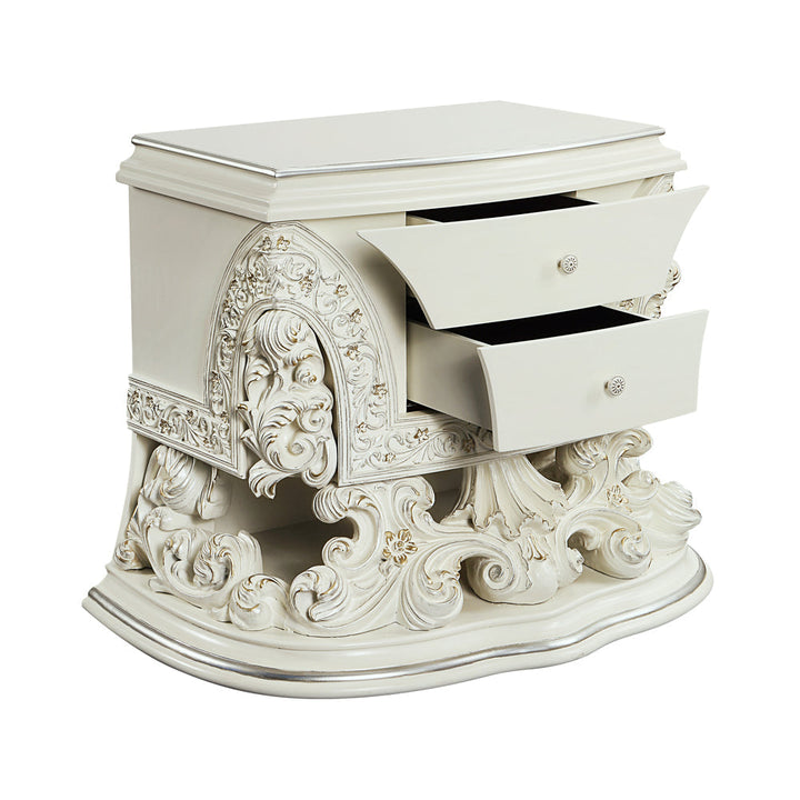 ACME Adara Antique White Finish Nightstand Model BD01249 - MONAVILLA