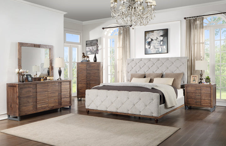 ACME Andria Reclaimed Oak Finish Bed Model BD01291 - MONAVILLA