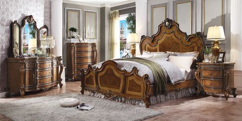 ACME Picardy Honey Oak Finish Bed Model BD01354 - MONAVILLA