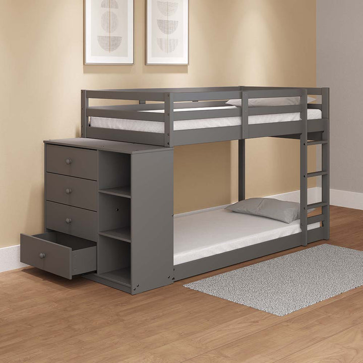 ACME Gaston Gray Finish Gaston Twin/Twin Bunk Bed Model BD01372 - MONAVILLA