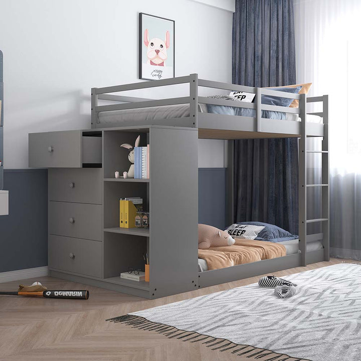 ACME Gaston Gray Finish Gaston Twin/Twin Bunk Bed Model BD01372 - MONAVILLA