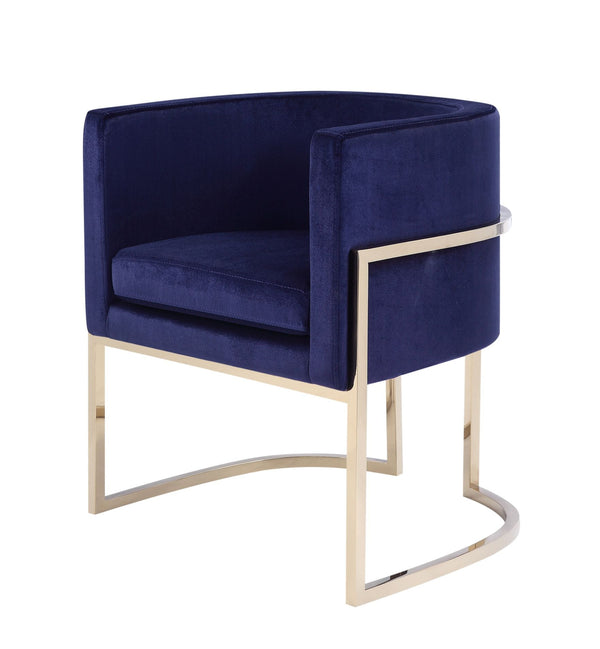 Modrest Betsy Modern Navy Blue Velvet & Gold Kids Chair - MONAVILLA