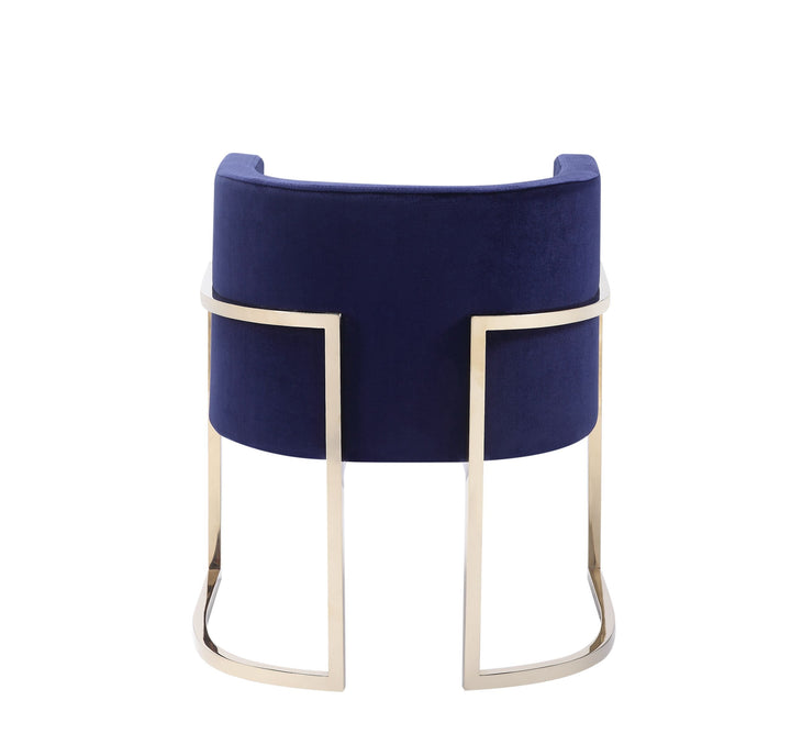 Modrest Betsy Modern Navy Blue Velvet & Gold Kids Chair - MONAVILLA