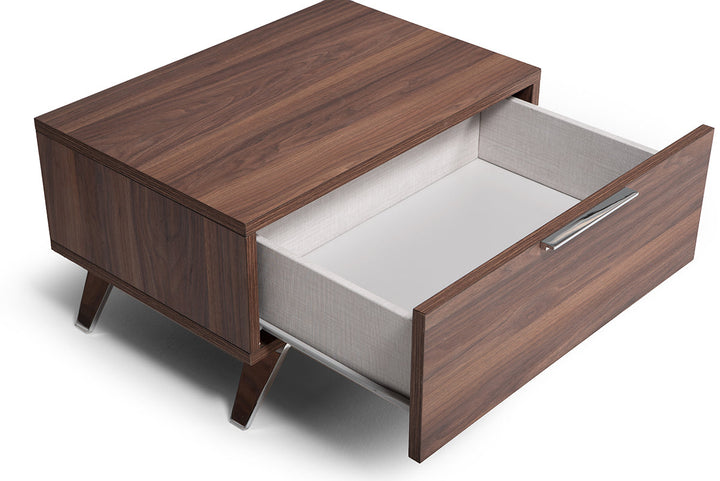 Nova Domus Brooklyn Italian Modern Walnut Nightstand - MONAVILLA