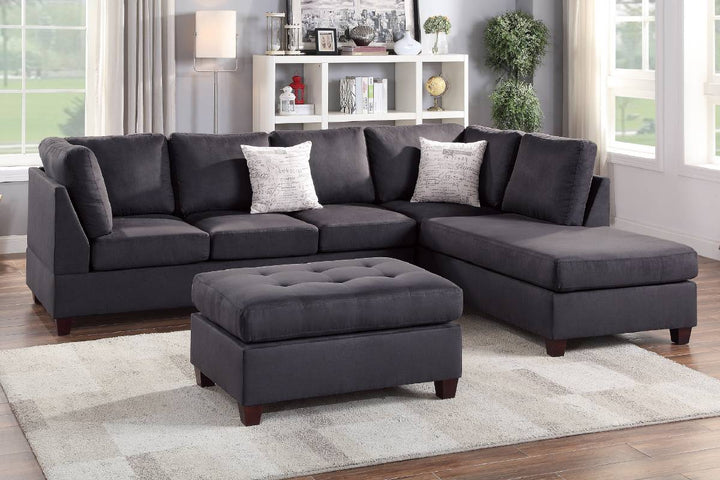 Poundex 3 Piece Sectional Sofa Set Model F6423 - MONAVILLA