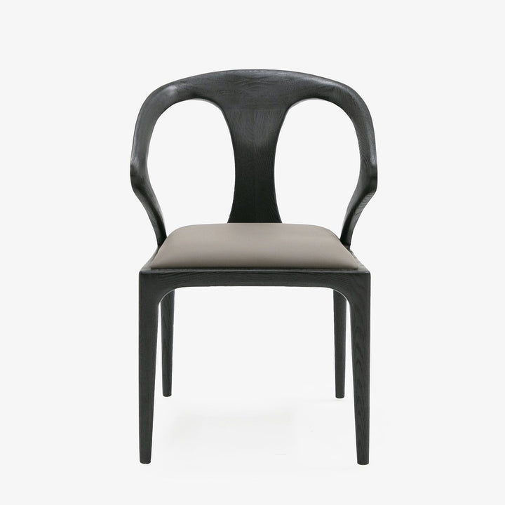 Modrest Campbell Mid-Century Modern Grey & Black Ash Dining Chair - MONAVILLA