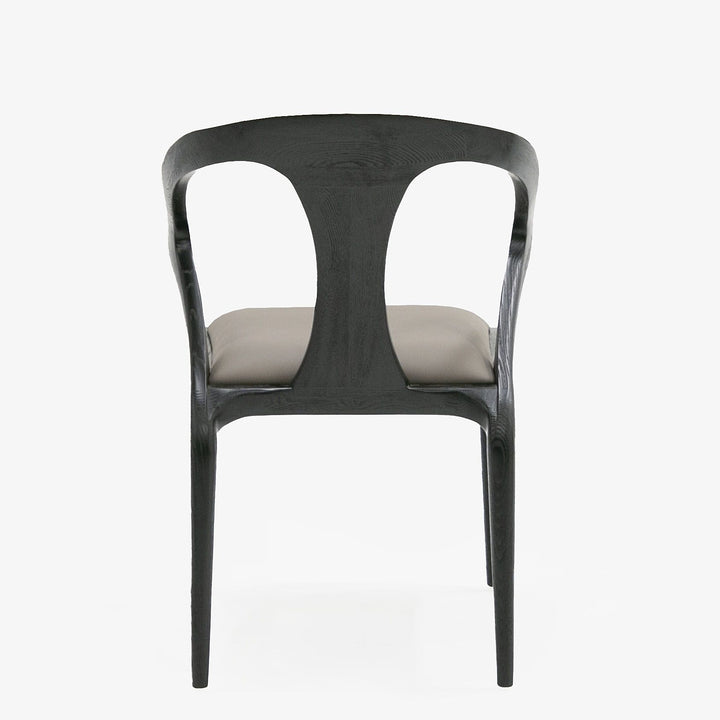 Modrest Campbell Mid-Century Modern Grey & Black Ash Dining Chair - MONAVILLA