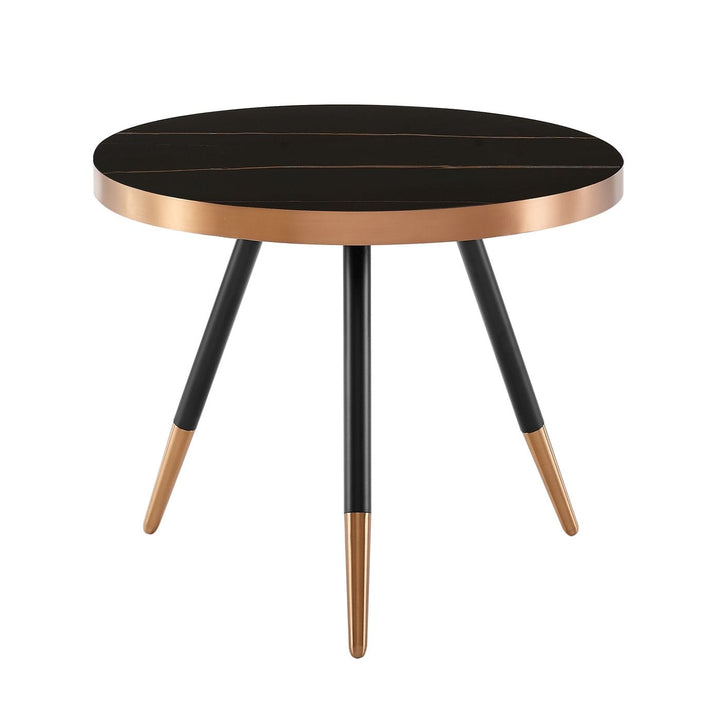 Modrest Cayson Modern Black Ceramic Small Coffee Table - MONAVILLA