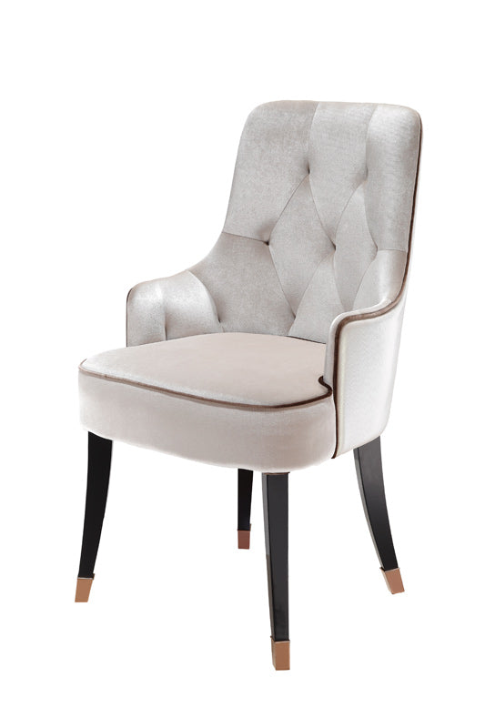 A&X Larissa Modern White Fabric Dining Chair - MONAVILLA