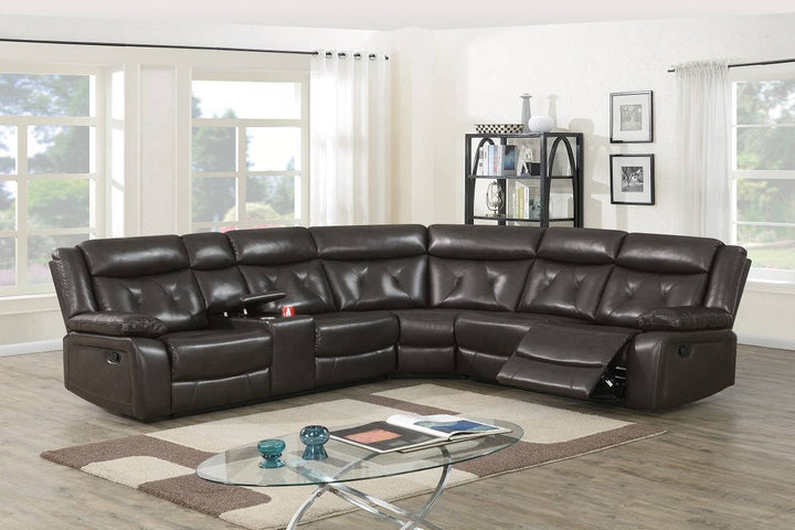 Poundex 3 Piece Manual Reclining Sectional Model F8740 - MONAVILLA