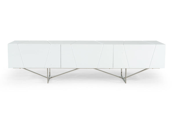 Modrest Chrysler Modern White TV Stand - MONAVILLA