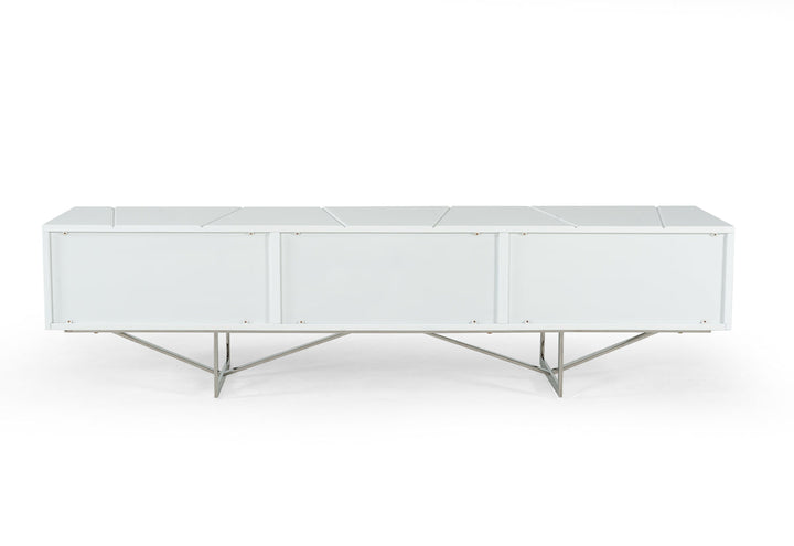 Modrest Chrysler Modern White TV Stand - MONAVILLA