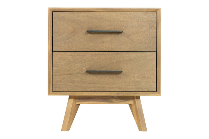 Modrest Claire Contemporary Natural Light Mocha Acacia Nightstand - MONAVILLA