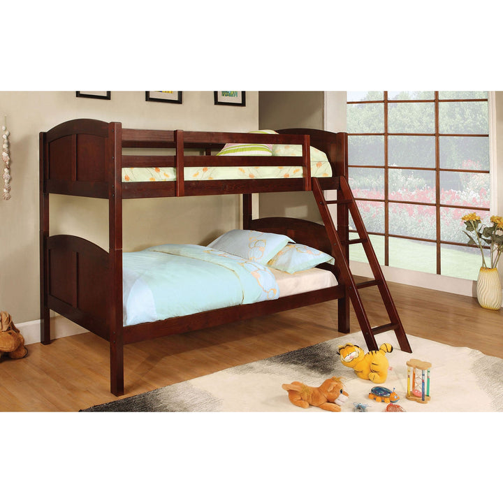 Furniture Of America Rexford Cherry Cottage Twin Twin Bunk Bed Model CM-BK903CH-BED - MONAVILLA