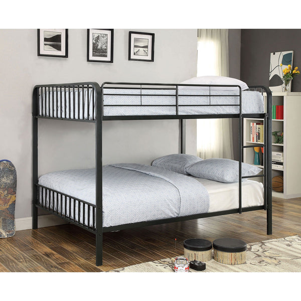 Furniture Of America Clement Black Contemporary Metal Full Full Bunk Bed Model CM-BK928FF-BED - MONAVILLA