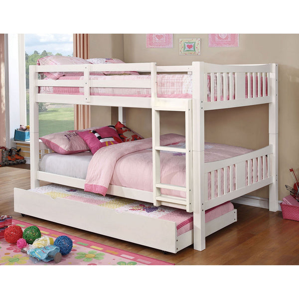 Furniture Of America Cameron White Transitional Full Full Bunk Bed Model CM-BK929F-WH-BED-VN - MONAVILLA