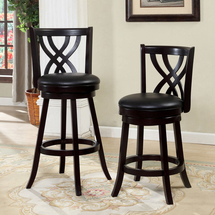 Furniture Of America Wendel Espresso Transitional 29" Swivel Bar Stool Model CM-BR6242-29N - MONAVILLA