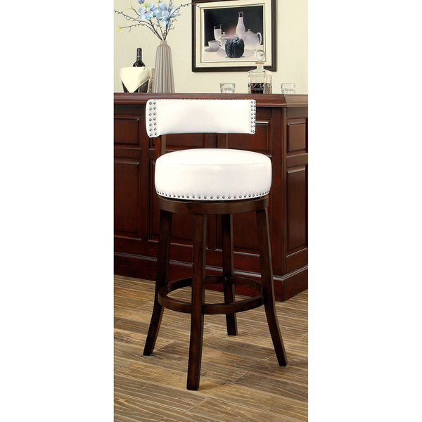 Furniture Of America Shirley Dark Oak/White Transitional 24" Bar Stool Model CM-BR6251WH-24-2PK - MONAVILLA