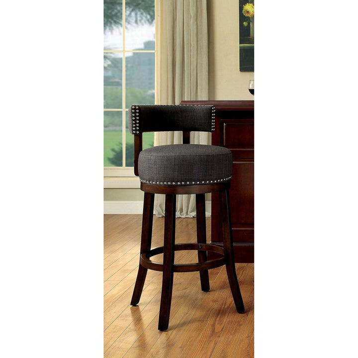 Furniture Of America Lynsey Dark Oak/Gray Transitional 24" Bar Stool Model CM-BR6252GY-24-2PK - MONAVILLA