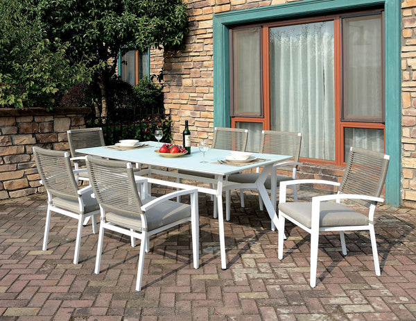 Furniture Of America Arisha White Transitional Patio Table Model CM-OT2140T-TABLE - MONAVILLA