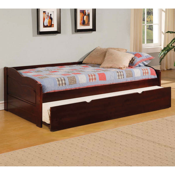 Furniture Of America Sunset Cherry Transitional Daybed With Trundle, Cherry Model CM1737-BED - MONAVILLA