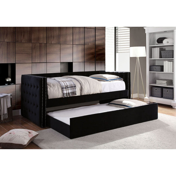 Furniture Of America Susanna Black Transitional Daybed With Trundle, Black Model CM1739BK-BED - MONAVILLA