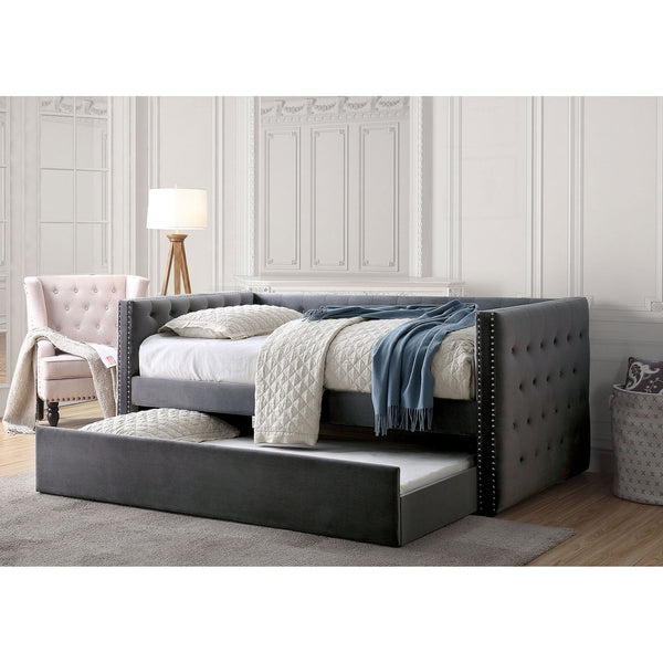 Furniture Of America Susanna Gray Transitional Daybed With Trundle, Gray Model CM1739GY-BED - MONAVILLA