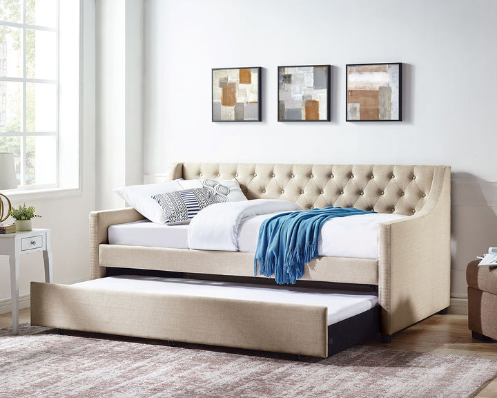 Furniture Of America Emmy Beige Transitional Full Daybed With Trundle Model CM1746F-BED - MONAVILLA